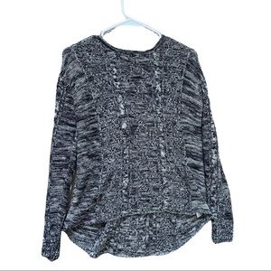 Black and white knit sweater
